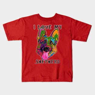 I Love My Shepherd Kids T-Shirt